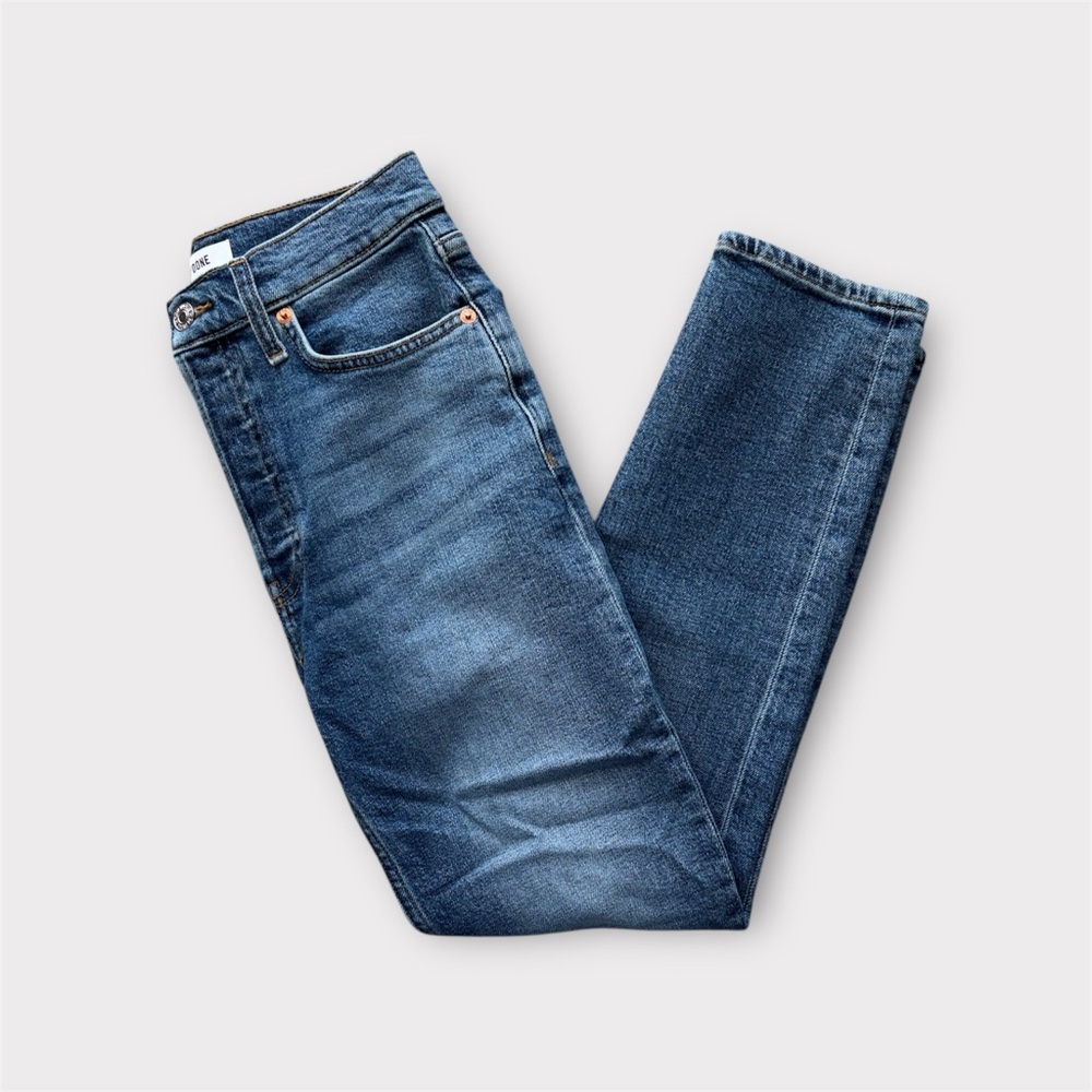 Re/Done 90s High Rise Crop Straight Jeans size 26